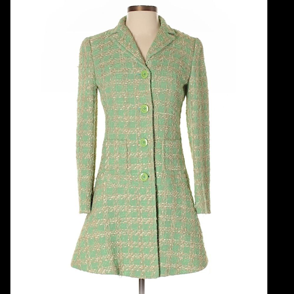 RED Valentino Tweed Wild Willow Coat NWT